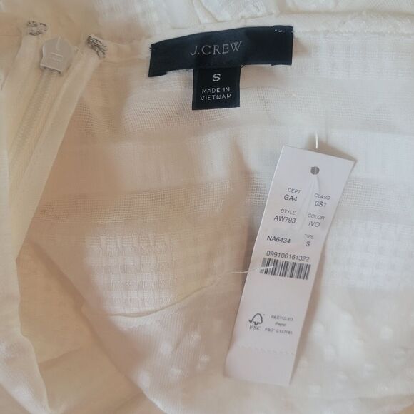 J. Crew Tiered Midi Dress in Striped Clip Dot Size Small NWT - Picture 6 of 7